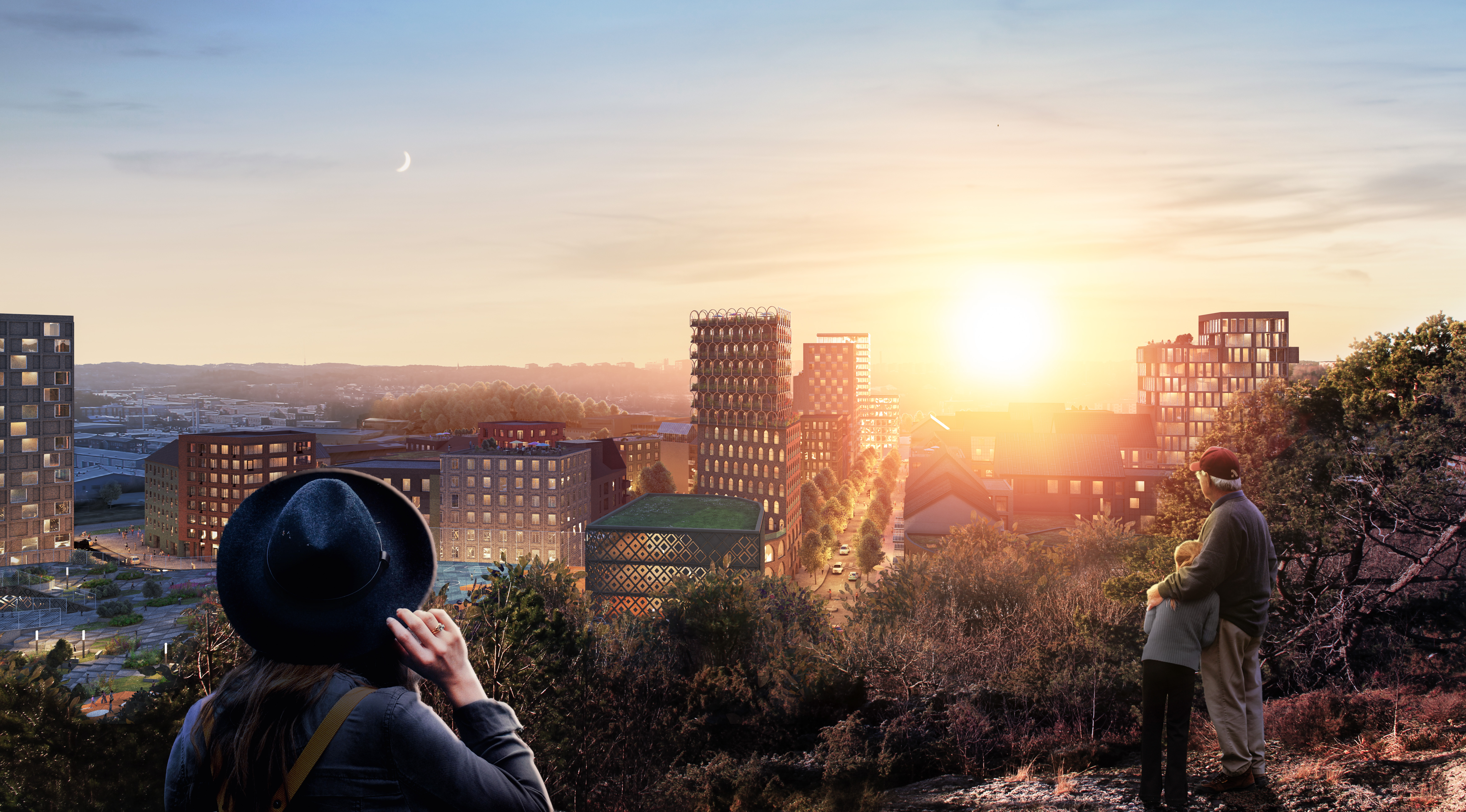 Från Änggårsbergen kommer det bli en magisk utsikt över Göteborgs västra stadsdelar.